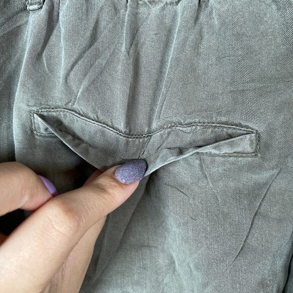 Thread & Supply Womens Pants Green Paperbag Wide Leg Elastic Waist Boho M - Picture 11 of 13